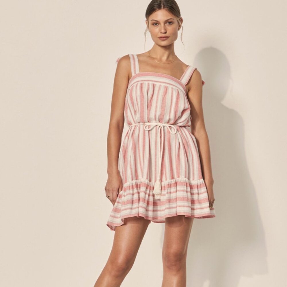 Kivari's Hailee Babydoll Mini Dress in Hailee Stripe in a size 6 USA/ 10 AUS NWT